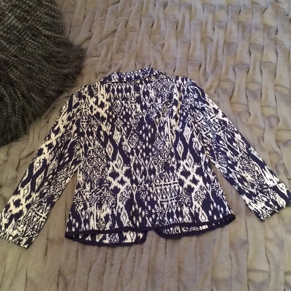 Coldwater Creek Aztec Navy Blazer - Picture 2 of 6
